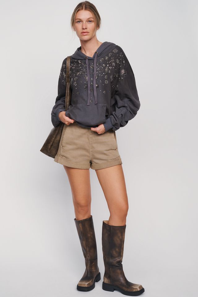 Pilcro 100% Cotton Embellished Hoodie #1