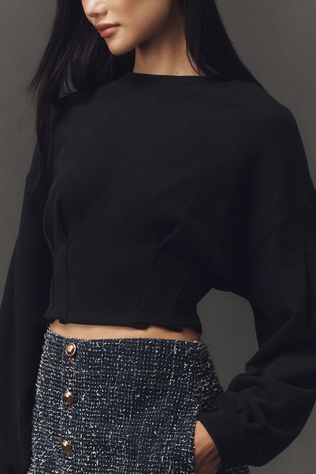 By Anthropologie Waisted Crop Pullover #2