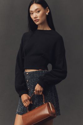 By Anthropologie Waisted Crop Sweatshirt