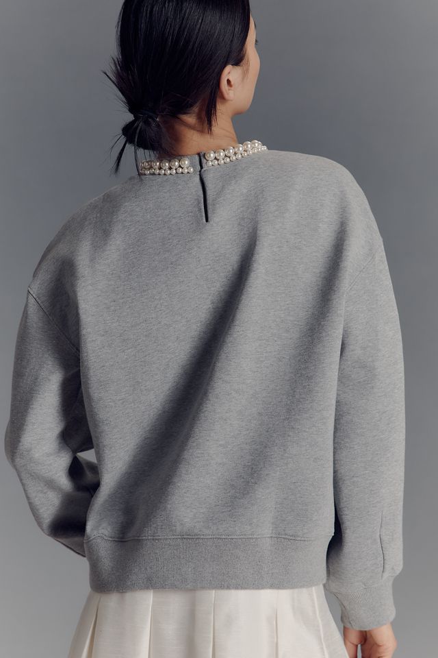 Grey Lab Pearl-Neck Sweatshirt #2