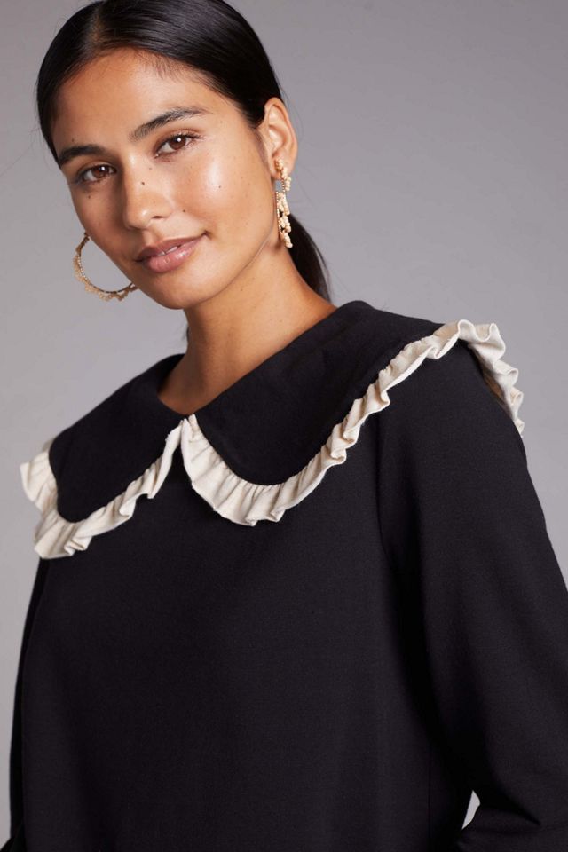 Collared Ruffle Sweatshirt #2