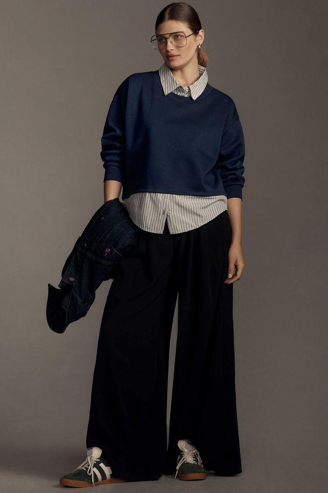 Maeve Layered Oversized Twofer Sweatshirt #3