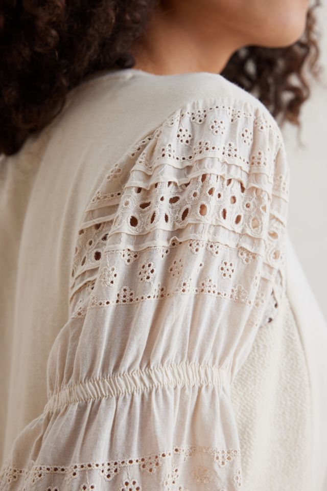 Frottee-Sweatshirt mit Stickdetails an den Ärmeln #5