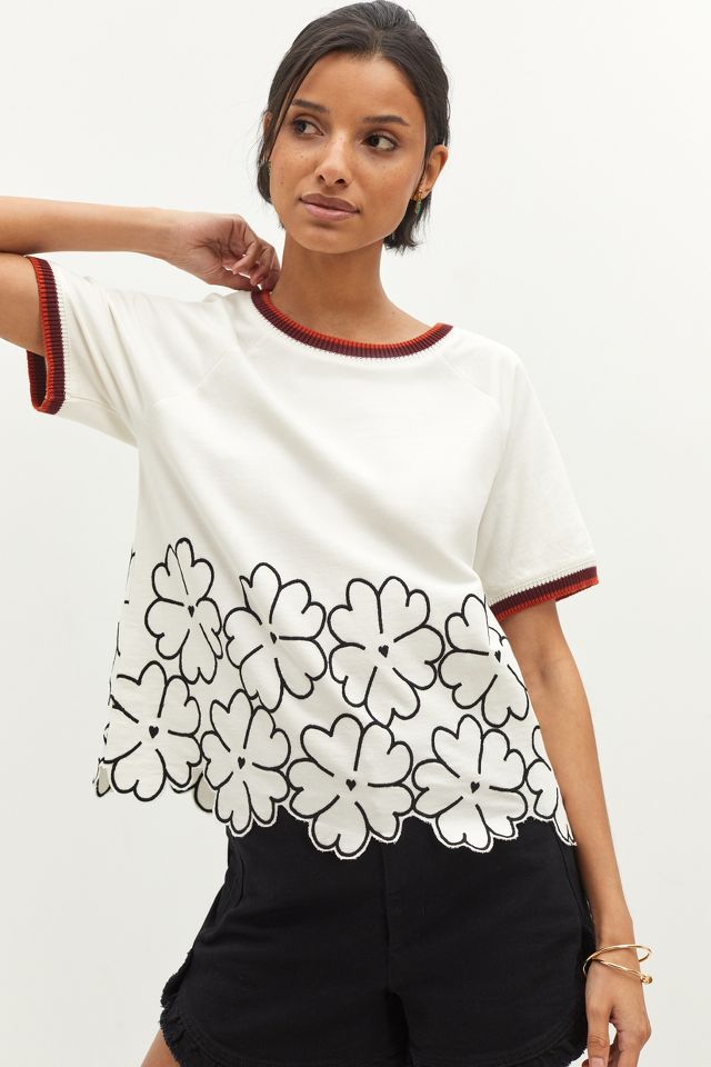 Maeve Floral Embroidered Top