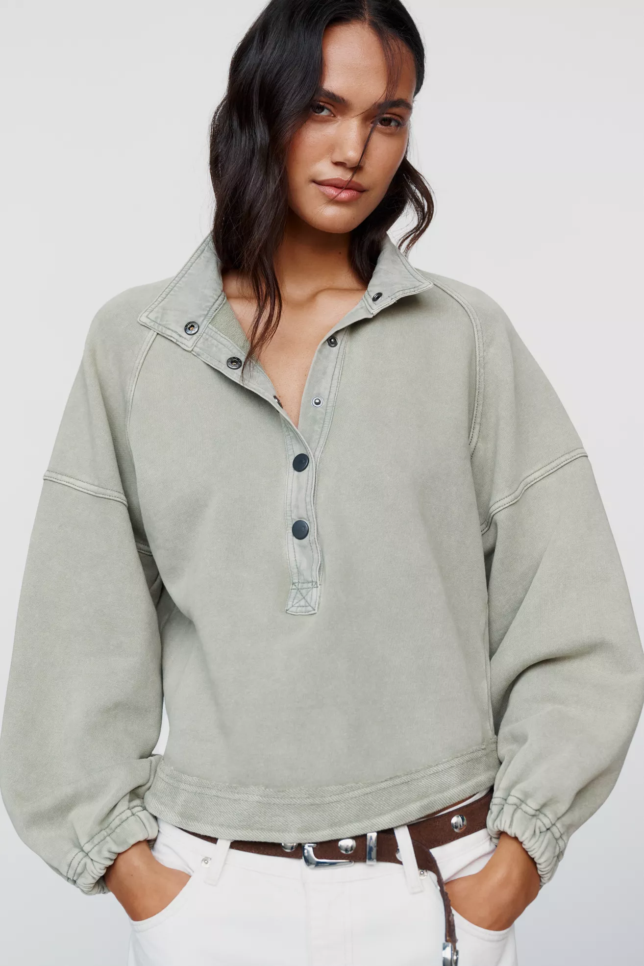 Pilcro Knit Project Canyon 100% Cotton Henley Top