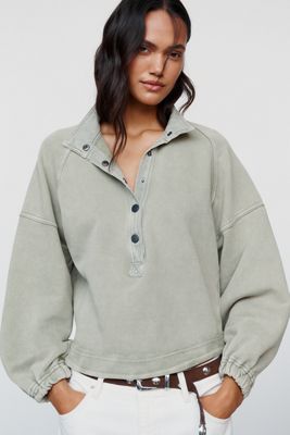 Pilcro Knit Project Canyon 100% Cotton Henley Top