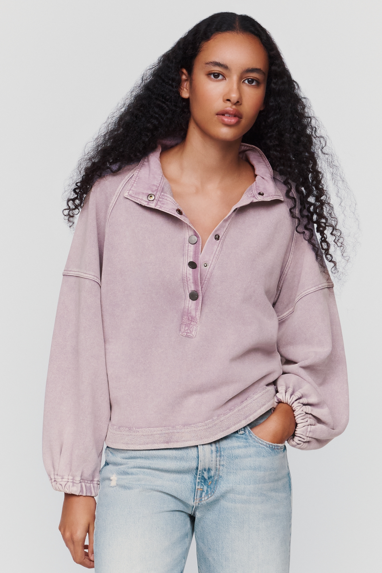 Pilcro Knit Project Canyon 100% Cotton Henley Top