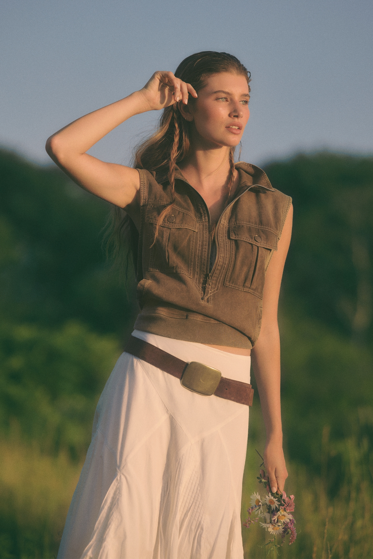 Pilcro Funnel-Neck Vest