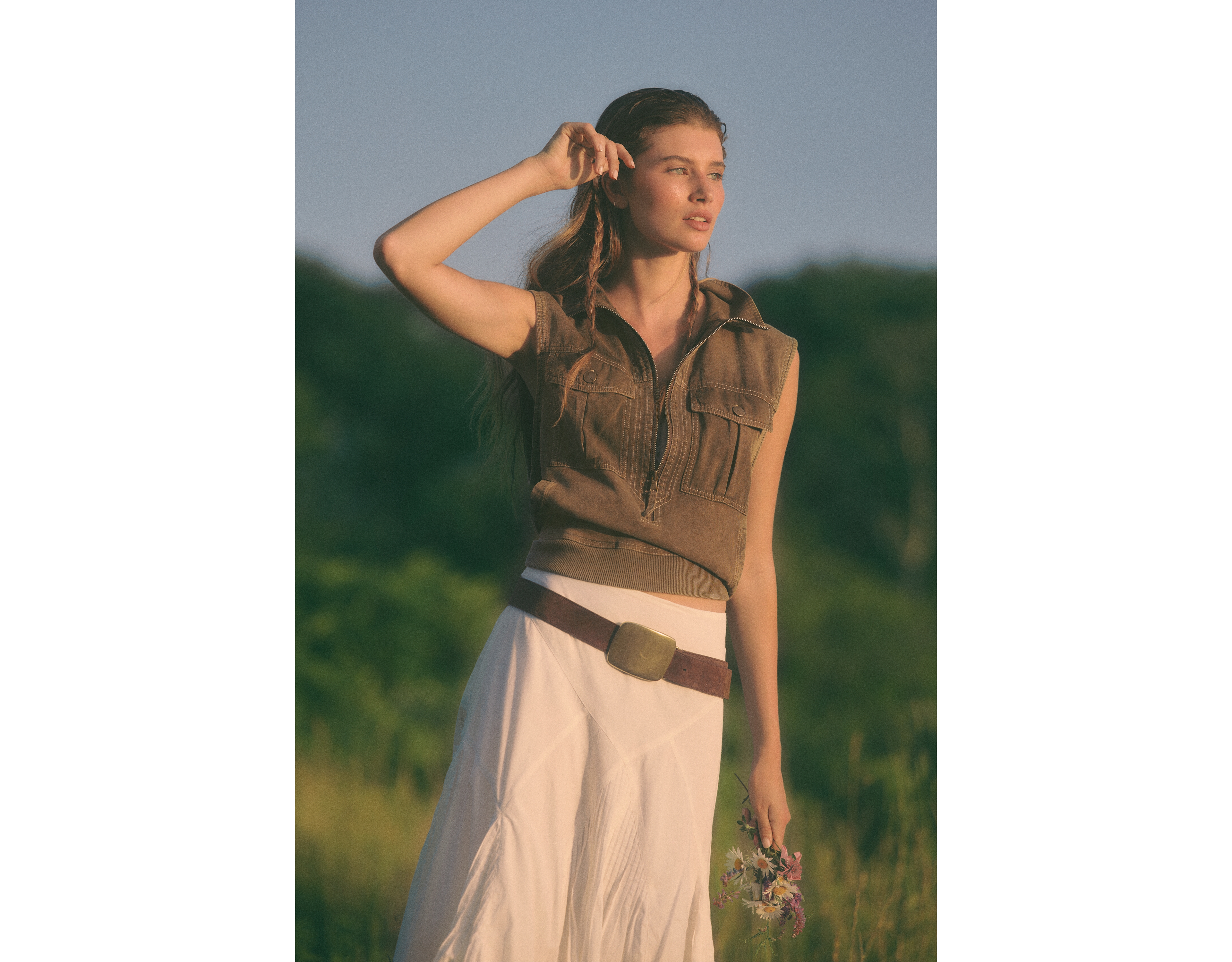 Pilcro Funnel Neck Vest