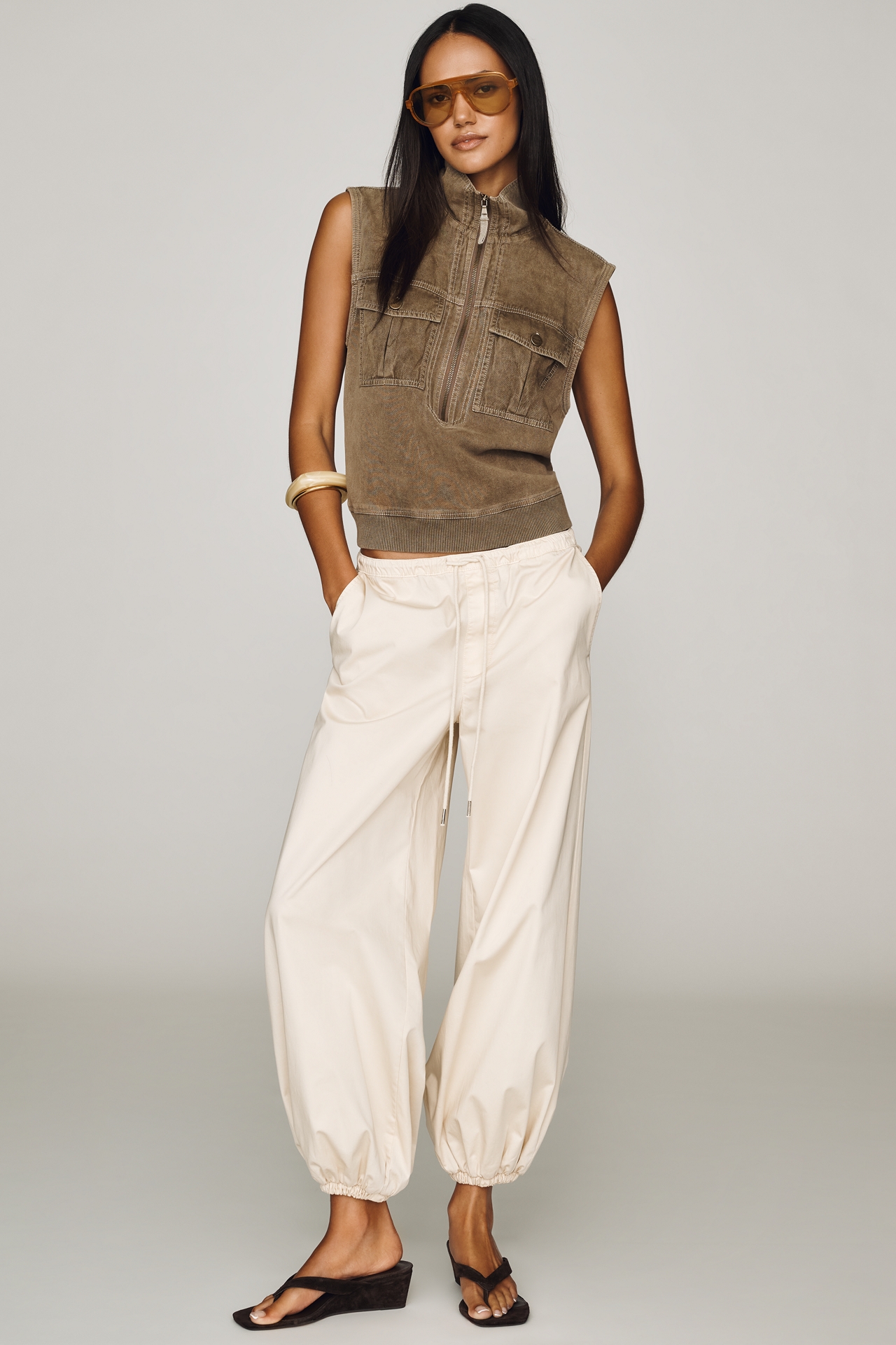 Pilcro Funnel-Neck Vest