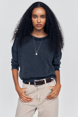 Pilcro 100% Cotton Seamed Top In Grey