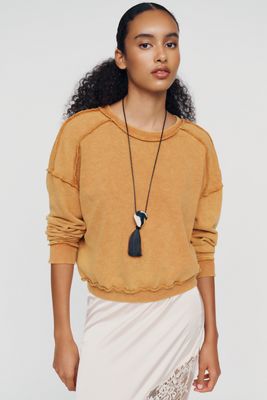Pilcro 100% Cotton Seamed Sweatshirt 