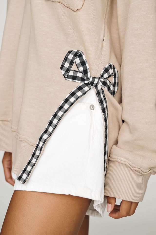 Pilcro Cotton V-Neck Side-Tie Top #1
