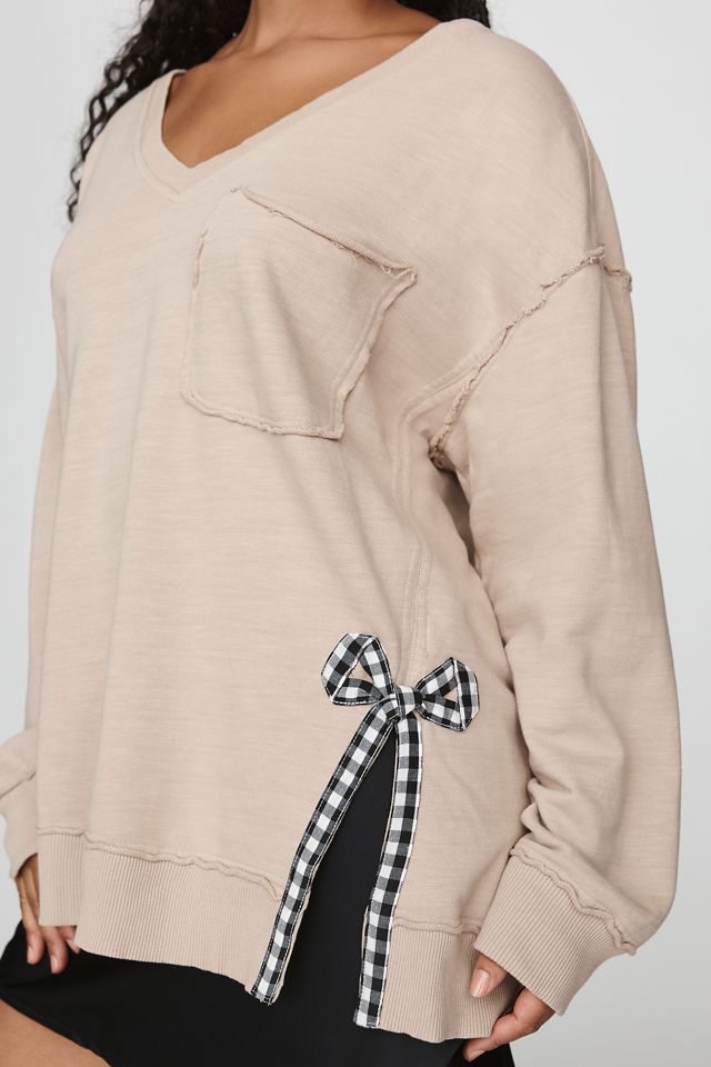 Pilcro Cotton V-Neck Side-Tie Top #5