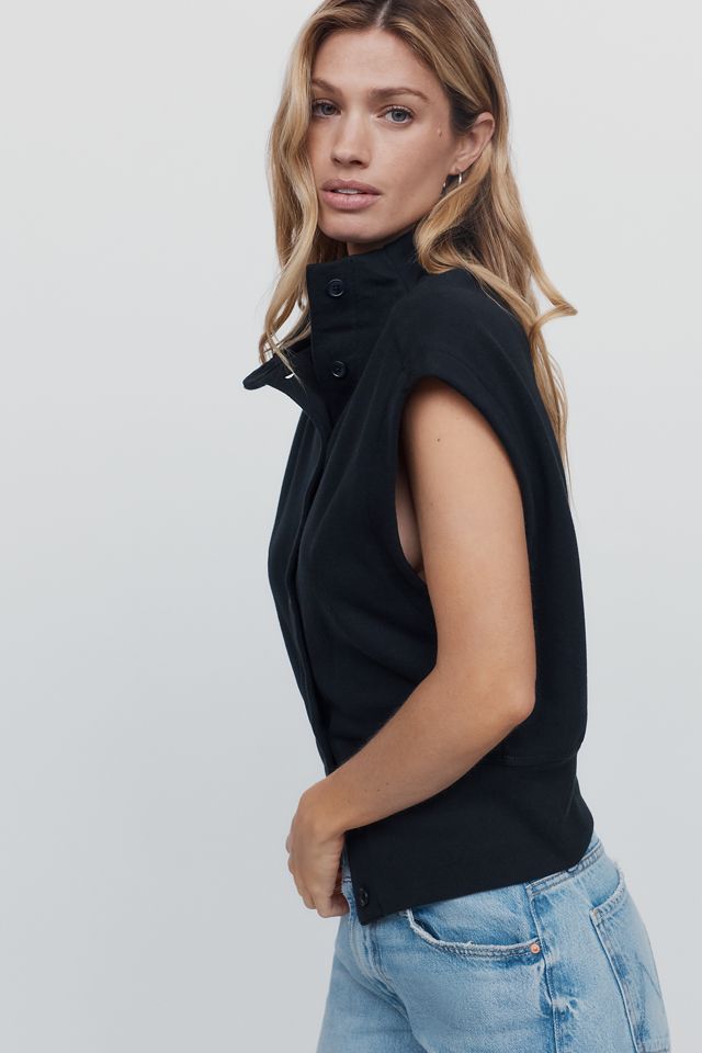 By Anthropologie Funnel-Neck Short-Sleeve Sweater #1