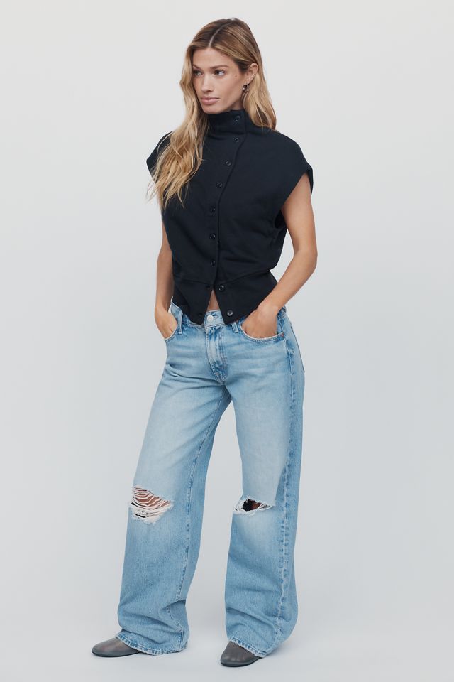 By Anthropologie Funnel-Neck Short-Sleeve Sweater #2