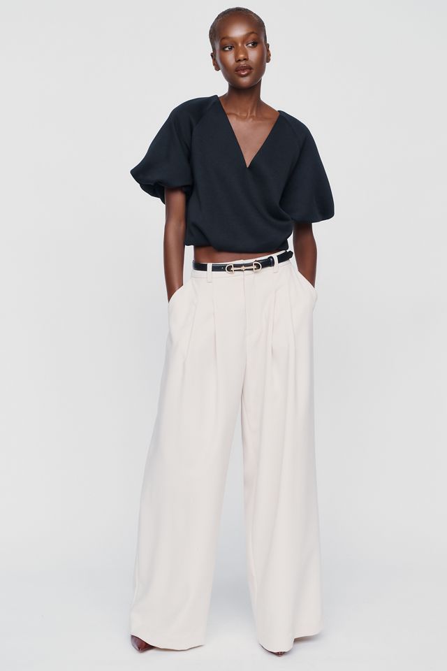 Maeve 100% Cotton V-Neck Bubble Sweatshirt #2