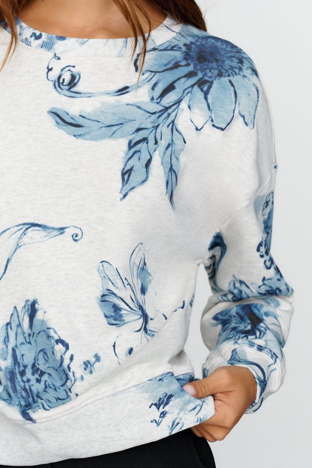 Swan Gossip x Maeve 100% Cotton Floral Sweatshirt #1