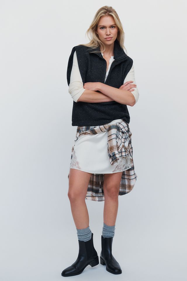 Pilcro Cotton Blend Funnel Neck Vest #4