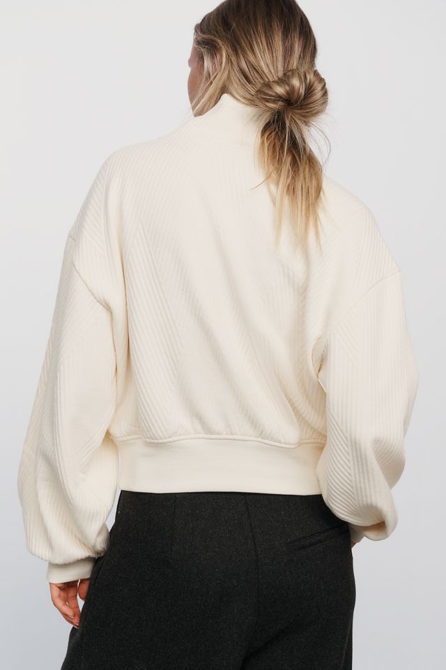 By Anthropologie Quilted Dolman Turtleneck Top #1