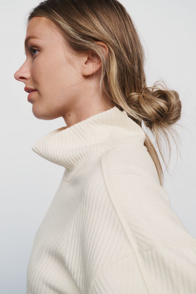 By Anthropologie Quilted Dolman Turtleneck Top #2