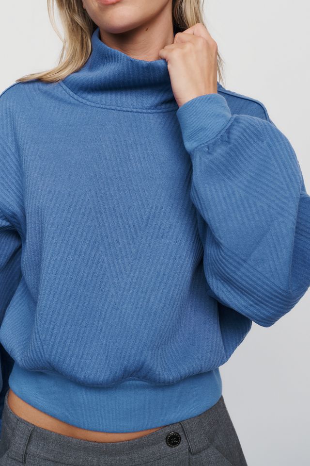 By Anthropologie Quilted Dolman Turtleneck Top #2
