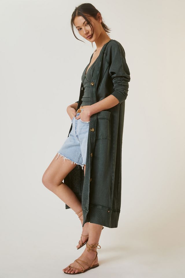 Anthropologie buy Pilcro Pointelle Duster Maxi Cardigan L