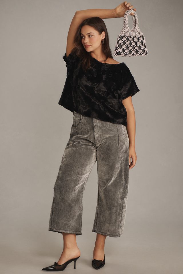 Maeve Faux Fur Tee #6