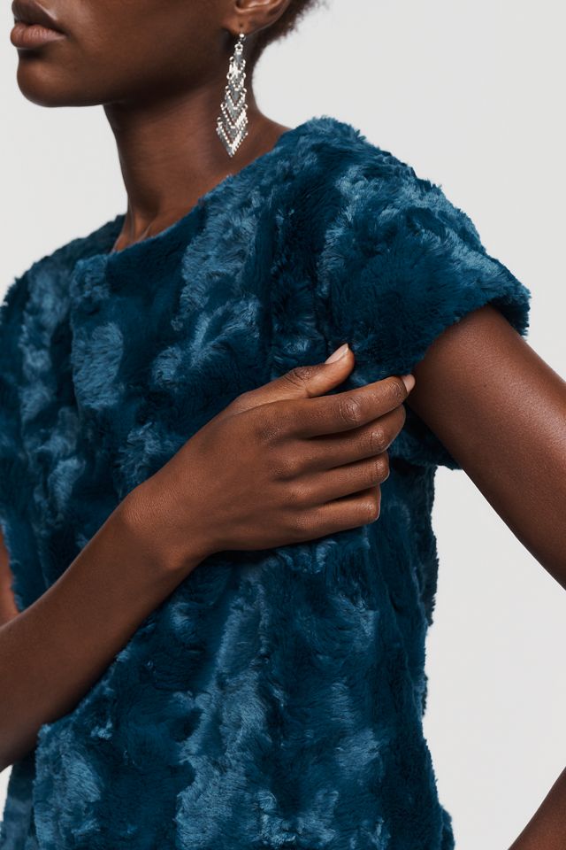 Maeve Faux Fur Tee #2