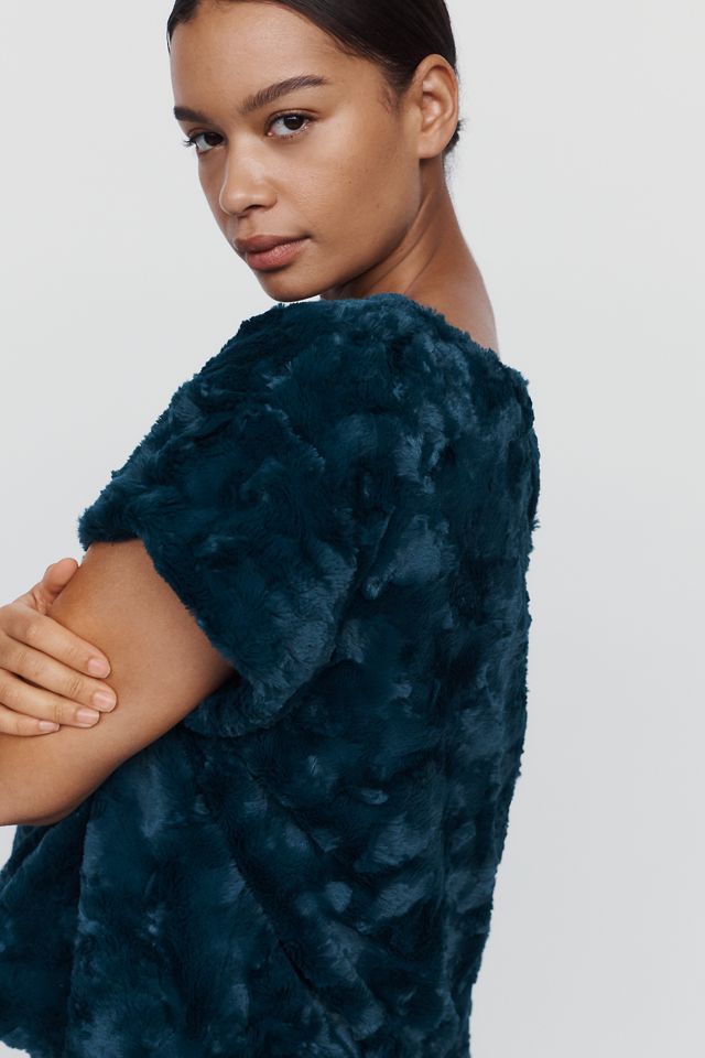 Maeve Faux Fur Tee #6