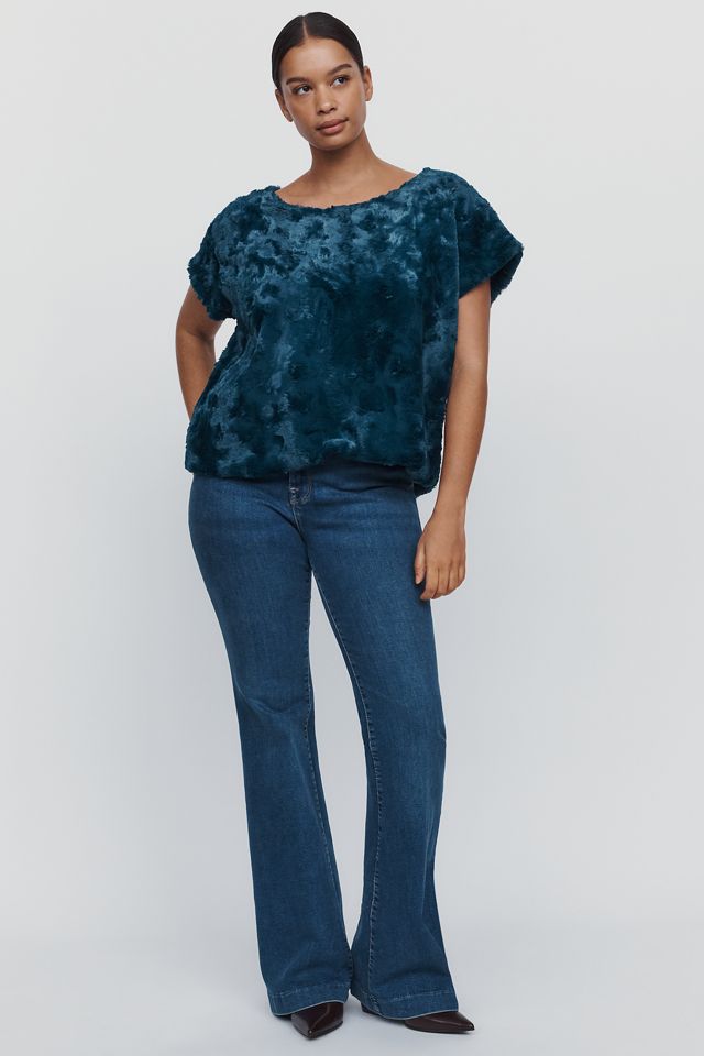 Maeve Faux Fur Tee #7