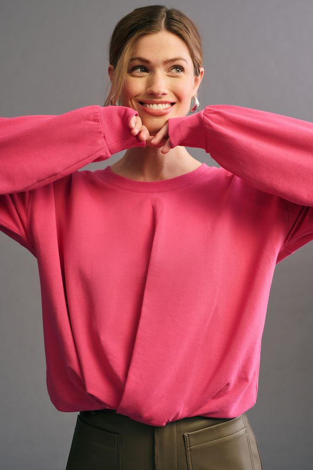 Maeve Twist-Front Sweatshirt | Anthropologie