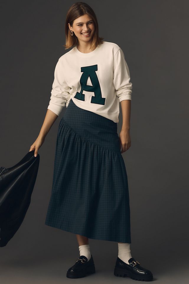 Maeve Crew Letter Sweatshirt #3