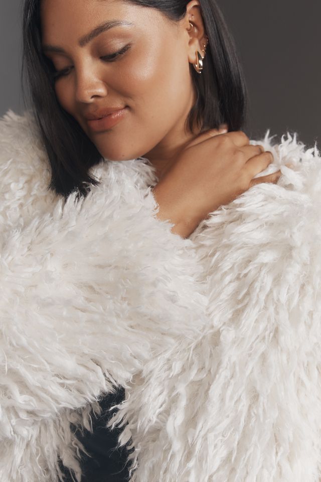 By Anthropologie Shaggy Faux-Fur Cardigan  #6