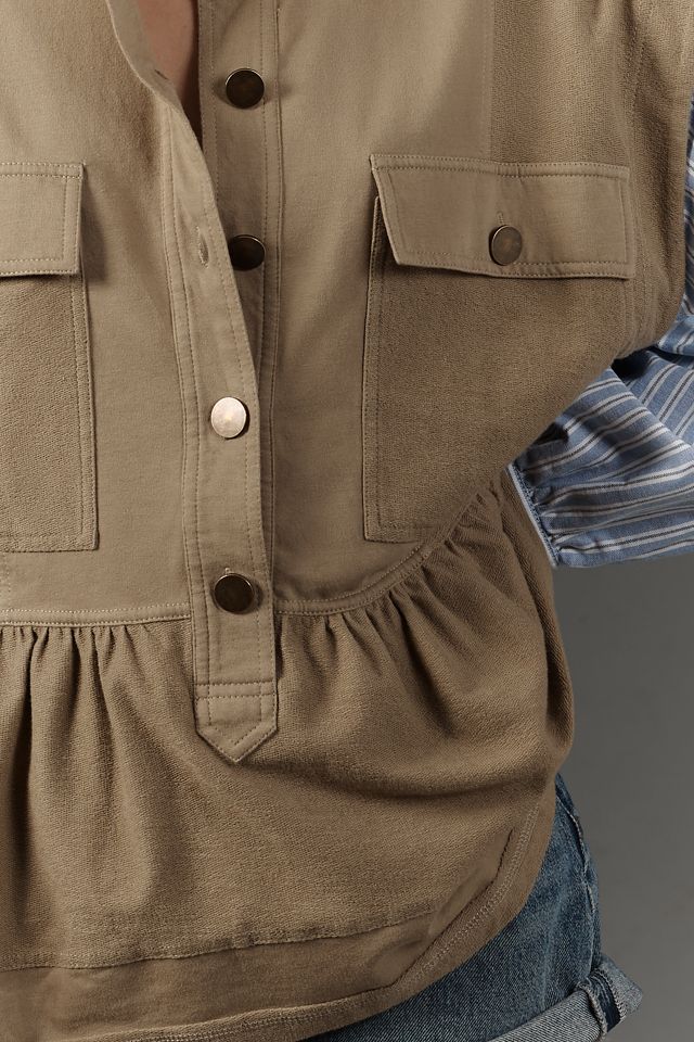 Pilcro Shirt Sleeve Knit Babydoll Shacket #2