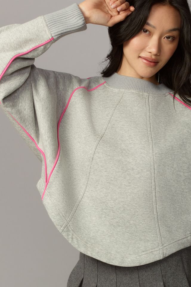 Maeve Paneled Warm-Up Sweatshirt #3
