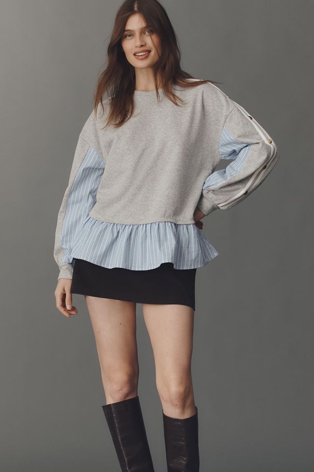 Maeve Twofer Peplum Sweatshirt #3