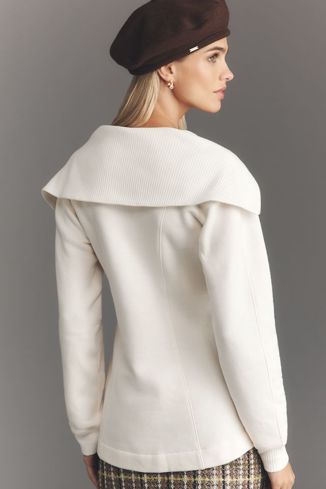 Maeve Long-Sleeve Zip-Front Top #2