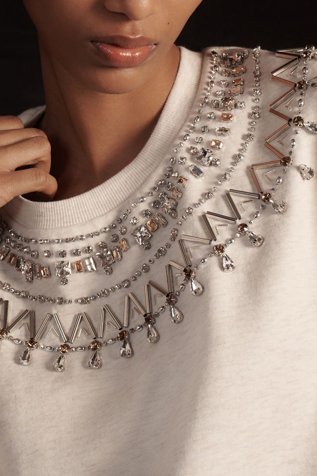 Maeve Embellished Collar Pullover #1