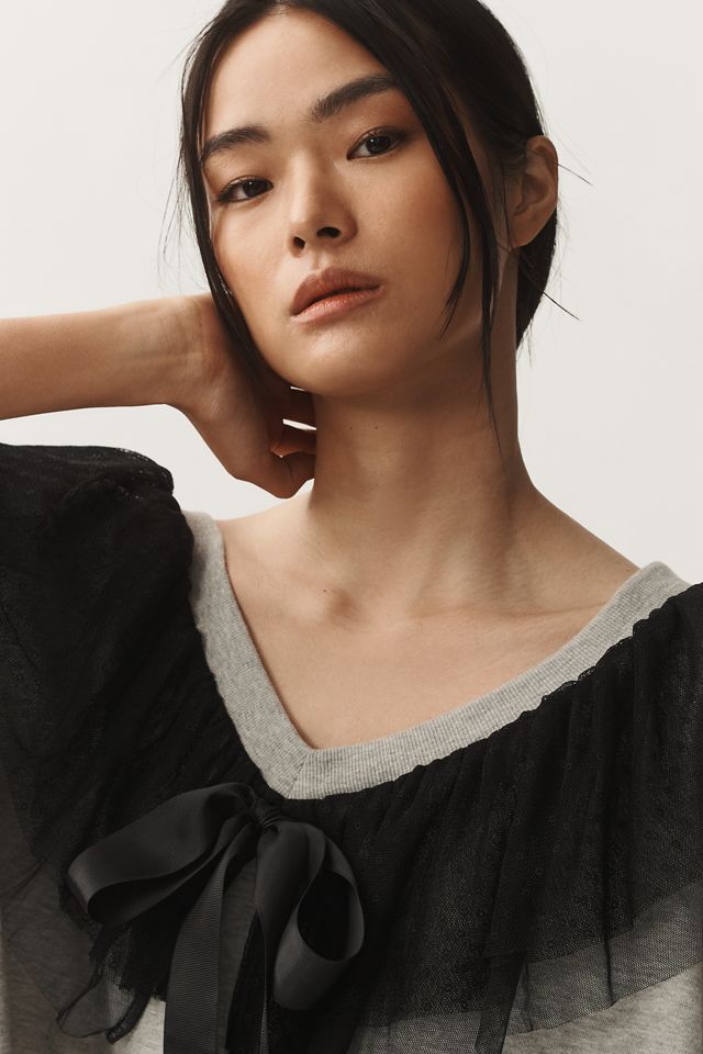 Maeve V-Neck Bow Sweater #3