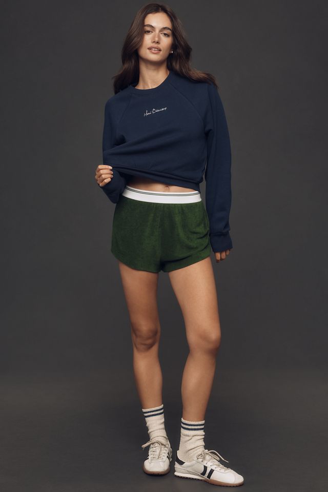 Maeve Embroidered Shrunken Crew-Neck Sweatshirt #3