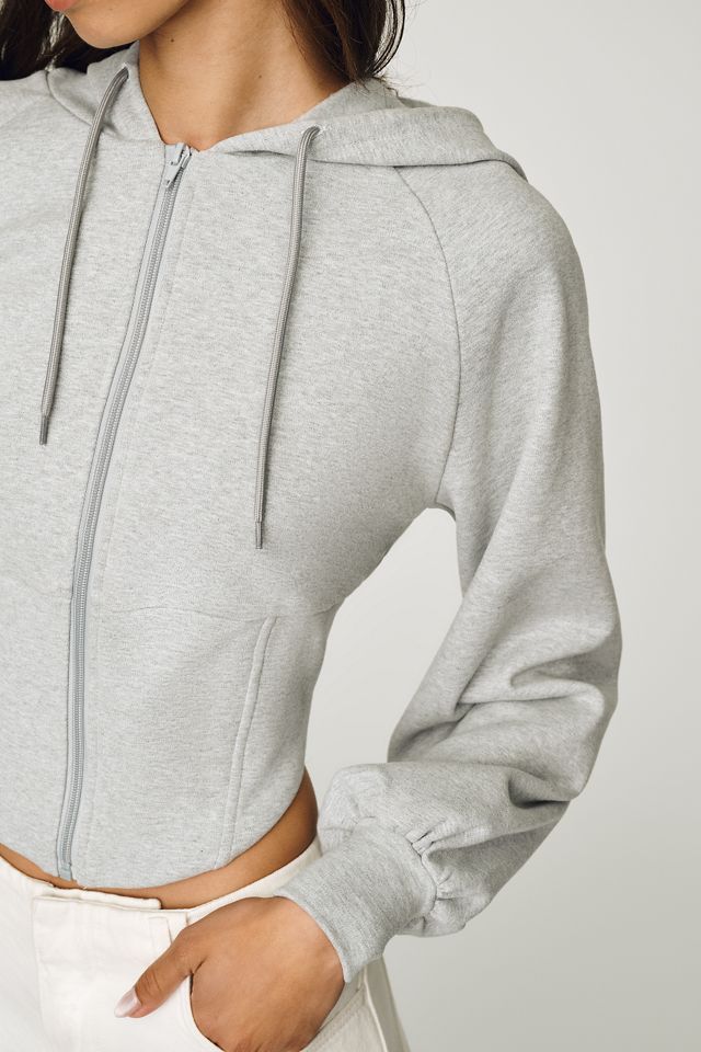 Susana Monaco 100% Cotton Waisted Zip-Up Sweatshirt #2