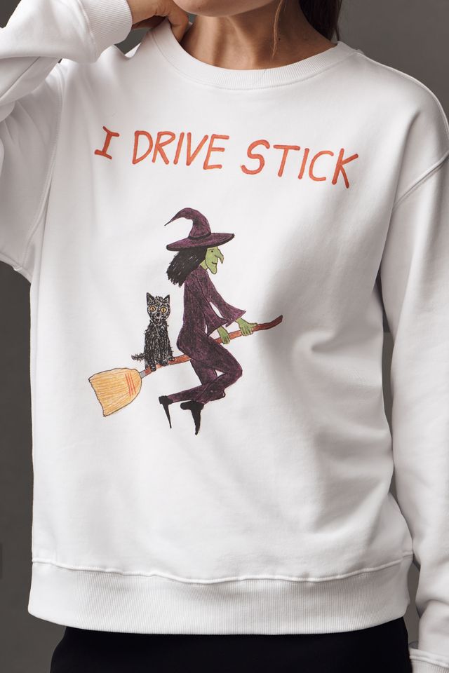 Unfortunate Portrait Witch & Broomstick Sweatshirt #1