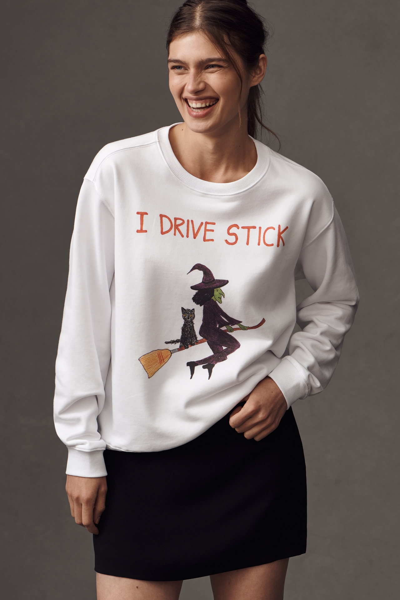 Unfortunate Portrait Witch & Broomstick Sweatshirt