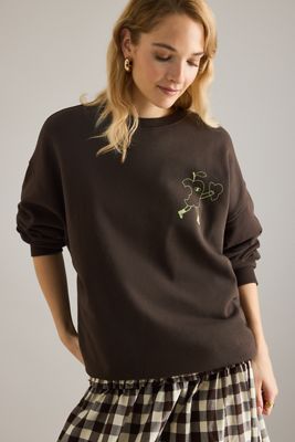 Sweat-shirt graphique pelure de pomme Damson Madder