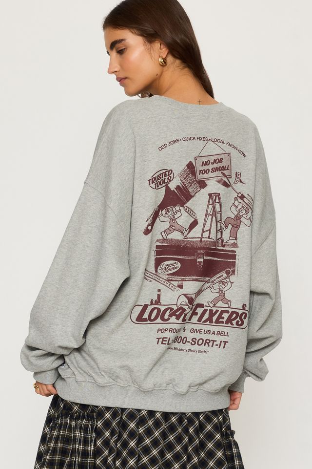 Damson Madder Local Fixers 100% Cotton Graphic Sweatshirt #1