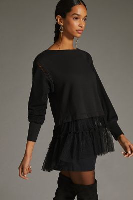 sweatshirt tulle dress