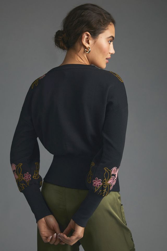 Pull brodé By Anthropologie #1