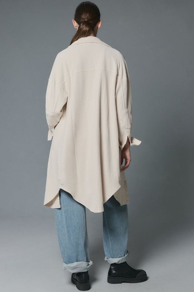 Chemise-veste en velours côtelé à manches longues Pilcro #1