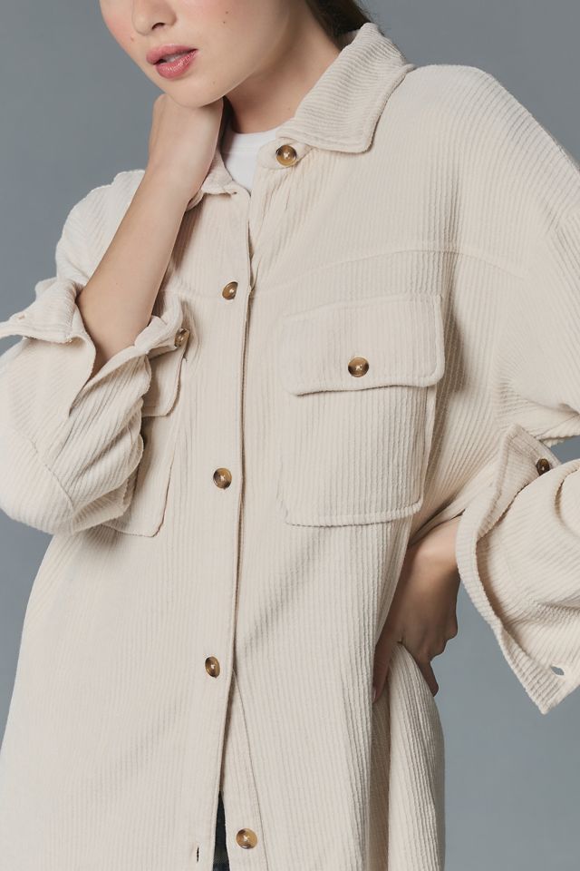 Chemise-veste en velours côtelé à manches longues Pilcro #2